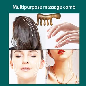 Herramienta Gua Sha de Madera Natural con <span class=keywords><strong>Mango</strong></span>, Peine Masajeador para Cabeza, Espalda, Cuello, Hombros y Piernas, Regalo para el Cuidado Personal - Product Image 5