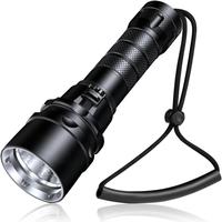 Lampe torche de plongée LED étanche en alliage d'aluminium, 100M, 800LM, haute luminosité, à batterie lithium-ion, populaire en ligne, vente chaude