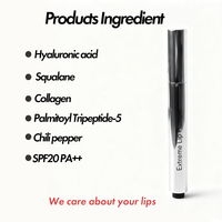 Stylo Volumateur Lèvres Haute Qualité Naturel Végan, Repulpant Longue Durée à l'Acide Hyaluronique, Gloss Hydratant Éclaircissant