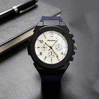 Neue Königliche Luxus-Quarzuhr mit Legierungsgehäuse, Umweltfreundlich, Schlichte Mode-Herrenuhr mit Silikonarmband, Analoganzeige und Arabischen Ziffern