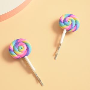 Accessoire de tête tendance pour filles, style international, simple et assorti, avec <span class=keywords><strong>pince</strong></span> unique, motif dessin animé original et mignon, fait main pour enfants - Product Image 2