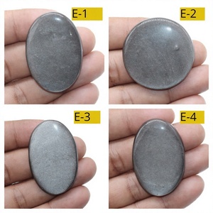 High Quality Natural Silver Obsidian Gemstone Loose Stones Wholesale Jewellery Making Obsidian Cab Making Stone FAIJAN GEMS - Product Image 1