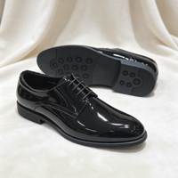 Formelle Hochzeitsschuhe für Herren Schwarze Lackleder Oxford-Schuhe Hochglanz-Smokingschuhe für Trauzeugen Partys Veranstaltungen 2026