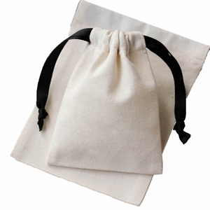 New Jewelry <b>Pouches</b> <b>Drawstring</b> Bags on Sale Cotton and Linen Jewelry Velvet Bags - Product Image 1