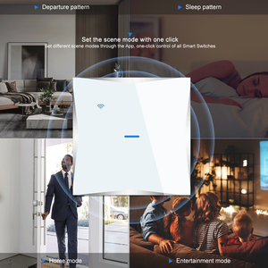 LangYeao Smart Life domotica di lusso EU UK WiFi BLE Smart Light Touch interruttore a parete 1/2/3/4 gruppo di lavoro con Alexa Google Home - Product Image 4
