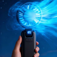 Ventilateur portatif pliable à grande vitesse, rechargeable, batterie 6000 mAh, vent puissant, mini-refroidissement, angle réglable, faible bruit, 25h