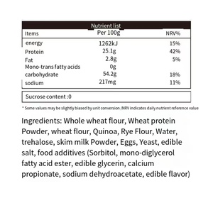 Sapore fuori <span class=keywords><strong>strada</strong></span> canna da zucchero grani grano intero toast farina di segale sostituzione snack fitness colazione cinque pane nero intero - Product Image 3