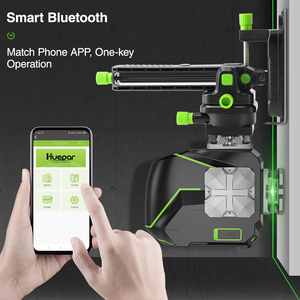 Nivel Láser Rotatorio de 12 Líneas Huepar Osram <span class=keywords><strong>S03CG</strong></span>, Función Bluetooth, Modo de Pulso para Exteriores y Haz Verde 3D, Medidor de Nivel Láser para Terrenos - Product Image 5