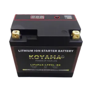 KOYAMA Lithium Iron Phosphate Battery 12V 4Ah Batteries Lithium Ion 12.8v LiFePO4 For Motorcycle Starting Battery