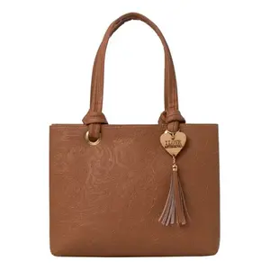 Bolso Tote Pequeño para Mujer Fana Kara, Color Camel, Cierre de Solapa, Adorno de Borla, Uso Diario - Product Image 3