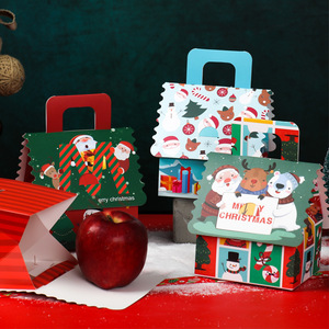 <strong>Wholesale</strong> YJY-f01 Folding <strong>Christmas</strong> House Shaped <strong>Gift</strong> Paper Box Portable Candy Candle <strong>Gift</strong> Packaging Box - Product Image 1
