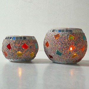 Novedad, Adornos Decorativos <span class=keywords><strong>de</strong></span> Alta Calidad para Restaurantes, Elegantes Guirnaldas Coloridas, Esferas, Portavelas <span class=keywords><strong>de</strong></span> Vidrio Mosaico - Product Image 3