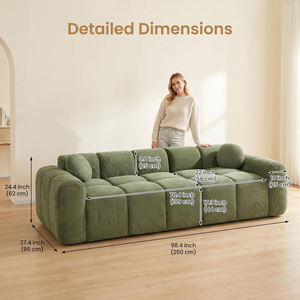 Sofá de Salón Verde Comprimido al Vacío, Muebles Empacados al Vacío, Sofá Comprimido de 3 Plazas en Caja - Product Image 4