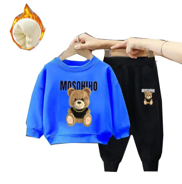 Children's Clothing 2 Sets 2023 Autumn winter Boys Clothes Long-Sleeved Tops and Pants Toddler