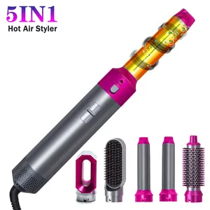 Home Use Professional Multifunctional 5 In 1 Automatic Hair Curler Straightener Hot Air Comb Set