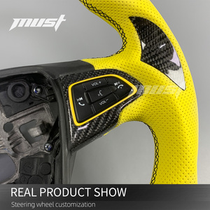 Volant sport personnalisé en fibre de carbone pour Ford <span class=keywords><strong>Focus</strong></span> MK3 <span class=keywords><strong>ST</strong></span> RS, troisième génération, berline 2015-2018, amélioration de l'intérieur de la voiture - Product Image 5