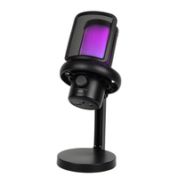 RGB Işıklı Pop Filtreli, Gain Düğmeli, Masaüstü Standlı USB Oyun Mikrofonu, Podcast Canlı Yayın Kaydı için, Fabrikada Üretilmiştir