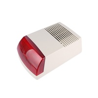 Sirène sonore filaire extérieure 120 dB avec lumière stroboscopique, options de couleur bleu/rouge/orange, système d'alarme en matériau PC résistant à l'eau