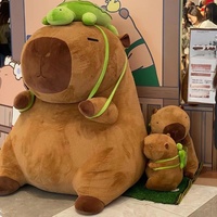 Peluche géante Capybara influenceur TikTok extra-large, adorable poupée aquatique avec rembourrage en coton PP, cadeau d'anniversaire pour filles de 14 ans et plus