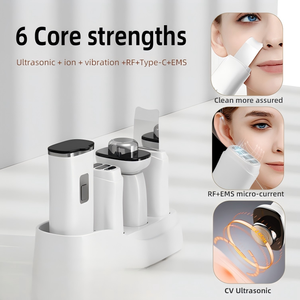 5 in 1 Multifunctional <b>Electric</b> Facial Care Kit Cleansing <b>Massager</b> Replaceable <b>Head</b> Charging Base for Home Beauty Routine - Product Image 5