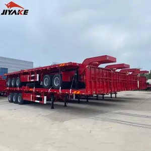 En iyi fiyat 2 3 aks Flatbed konteyner yarı-römork konteyner satılık düz yük konteyner taşıma yarı römork