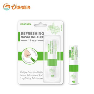Inhalateur de tube nasal en plastique à double usage portable menthe fraîche - Product Image 1
