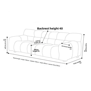 โซฟาเบดแบบโมดูลาร์สำหรับห้องนั่งเล่นสไตล์วิลล่าทันสมัย  โซฟาเข้ามุมบุฟองน้ำ  หุ้มผ้าขนแกะ  โซฟาคลาวด์  สำหรับบ้านและอพาร์ทเม้นท์ - Product Image 6