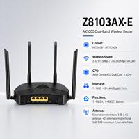 Routeur Mesh WiFi6 Débloqué Neuf en Gros MT7981B AX3000 Double Bande Gigabit Sans Fil Pare-feu VPN OEM ODM Firmware OpenWRT