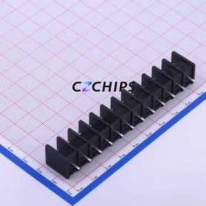 DBT30C-7.62-12P-BK-P Barrier Terminal Block Through hole Component (THT),P=7.62mm Connector Two Sides 7.62mm 1x12P Straight Pin - Product Image 1