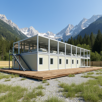 Maison conteneur préfabriquée personnalisable directement de l'usine avec salle de bain et chambre pour hôtel, bureau, camping