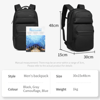 Ozuko tas punggung komputer bisnis pria, ransel Laptop kapasitas besar tampilan grosir untuk penggunaan perjalanan 9849