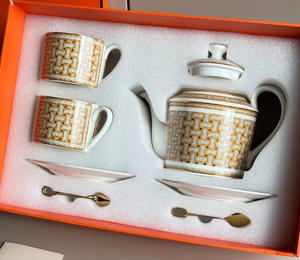 Juego de Tazas y Platos para Café y Té, Bañado en Oro, Precio de Fábrica en China, Suministro de Fábrica para Fiestas - Product Image 3