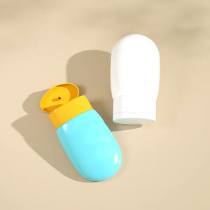 ขวดครีมกันแดดแบบฝาเปิด-ปิด ขนาด 60 มล. พร้อมฝาเกลียว วัสดุพลาสติก PE สำหรับบรรจุภัณฑ์เครื่องสำอาง ไพรเมอร์ โลชั่น SPF - Product Image 2