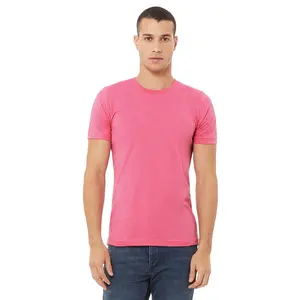 Bella Canvas 3001 Estilo caridad color rosa UNISEX JERSEY CAMISETA DE MANGA CORTA Airlume Peinado y tejido hilado en anillo Camiseta transpirable