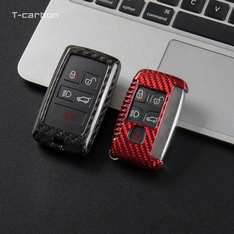 T-carbon factory wholesale carbon car key bag fit for new Range Rove Land Rover Discovery 4 Vogue carbon fiber key cover case