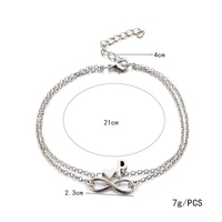 Bracelet de Cheville Lettre Chaîne Bracelet de Cheville Plaqué Argent 26 Initiales Bracelet de Cheville pour Femme
