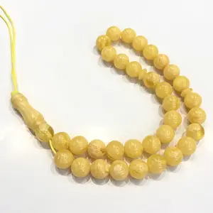 2022 factory hot product islamic 33 beads muslim Jewelry turkish amber tasbih necklace rosary