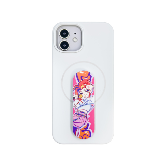 Custom Push Pull Phone Stand Silicone Elastic Finger Grip Holder Invisible Slide Pull Phone Kickstand for Mobile Phone Case