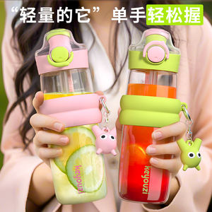 GDHX OEM/ODM 600ml PP BPA botella de agua portátil libre de gran capacidad impermeable patrón de dibujos animados tapa de paja tapa abierta de una tecla - Product Image 6