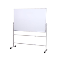 Tableau blanc portable double face debout, grand tableau blanc magnétique mobile