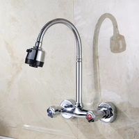Robinet de cuisine à double poignée et double commande, universel, chaud/froid, pour évier, style classique, robinet de salle de bain, directement de l'usine