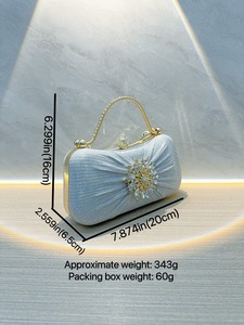 New Cross-border European-American Retro Style Spring Polyester Diamond-encrusted Small <b>Clutch</b> Bag for Women Tanjing - Product Image 5