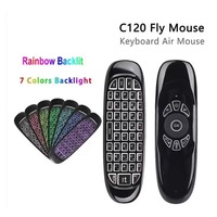 Mini Teclado Inalámbrico 2.4GHz C120, Recargable, con Control Remoto Universal para TV