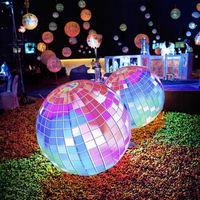 Ballon DJ Gonflable Lumineux Effet Disco en Tissu Oxford 8-10 pieds avec Ventilateur Intégré et Couleurs Personnalisables pour Boîte de Nuit