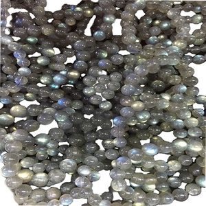 Bracelets en perles de Labradorite naturelles, 2 pièces, bijoux en pierres lisses et semi-précieuses, jaune et bleu - Product Image 6