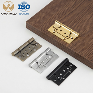 Charnière de porte papillon en acier de 4 pouces sans perçage, robuste, silencieuse, paire, roulement à billes, angle d'ouverture de 360 degrés pour la maison, le bureau, les meubles - Product Image 1