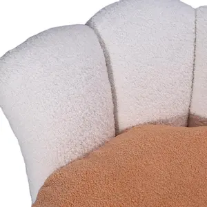 批发粉色蓬松圆形毛毡棉毛绒柔软保暖其他宠物床配件软垫沙发床狗波西米亚风