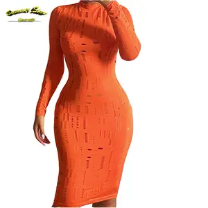 2021 yeni gelenler Bodycon elbise kadınlar seksi butik giyim yaz sonbahar moda resmi elbise kadınlar için