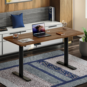 듀얼 모터 스마트 전기 높이 조절 가능한 현대적인 디자인 홈 오피스 게임 컴퓨터 사용을위한 타원형 책상 다리 브래킷 금속 - Product Image 2