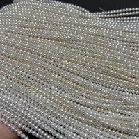 Collier en perles d'eau douce naturelles, qualité AAA, couleur blanche, presque rondes, 4-4,5 mm, non finies, pour la fabrication de bijoux, vente en gros